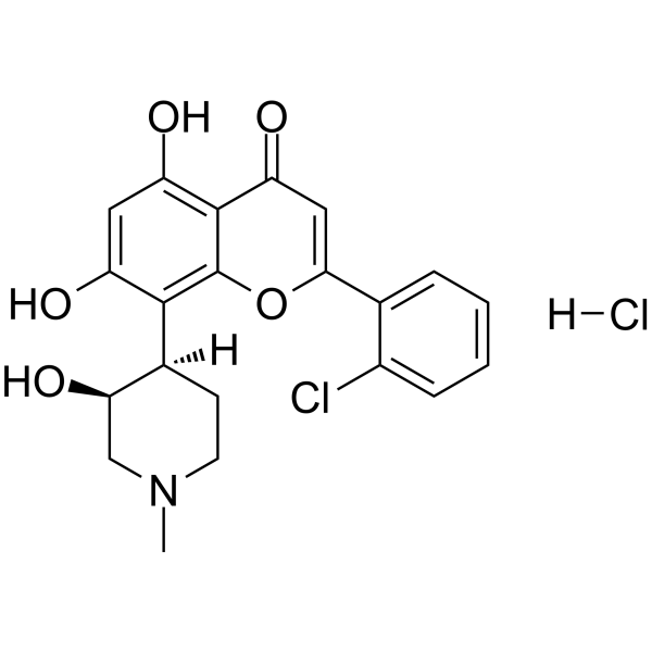 Flavopiridol Hydrochloride(Synonyms: Alvocidib Hydrochloride; L86-8275 Hydrochloride; HMR-1275 Hydrochloride)