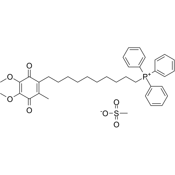 Mitoquinone mesylate(Synonyms: 米托蒽醌甲磺酸盐; MitoQ mesylate; MitoQ10 mesylate)