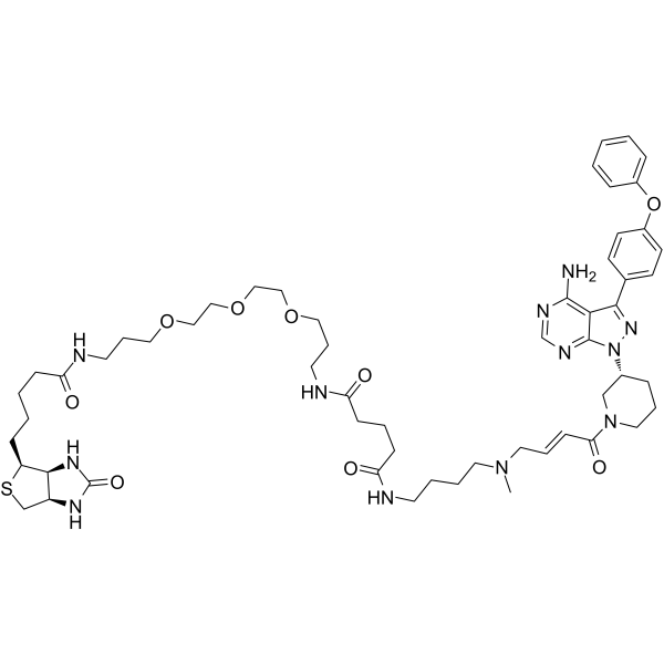 Ibrutinib-biotin Chemical Structure Ibrutinib-biotin(Synonyms: 依鲁替尼-生物素)