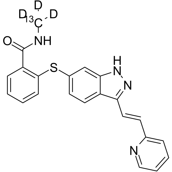 Axitinib 13CD3 Chemical Structure Axitinib 13CD3(Synonyms: AG-013736 13CD3)