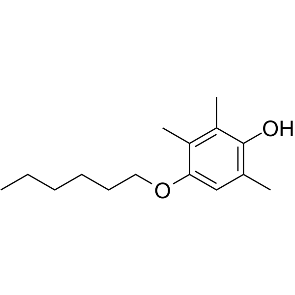 HTHQ(Synonyms: 1-O-hexyl-2,3,5-trimethylhydroquinone;  HX-1171;  BTT-105)
