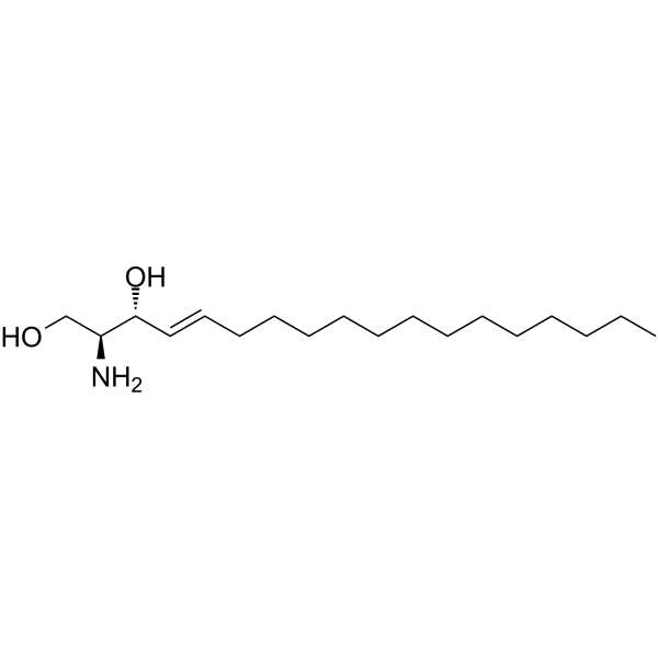 D-erythro-Sphingosine(Synonyms: 鞘氨醇; Erythrosphingosine;  erythro-C18-Sphingosine;  trans-4-Sphingenine)