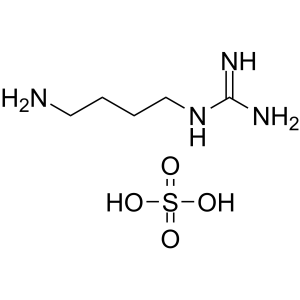 Agmatine sulfate(Synonyms: 胍基丁胺；硫酸胍基丁胺；硫酸鲱精胺；胍基丁胺硫酸盐)