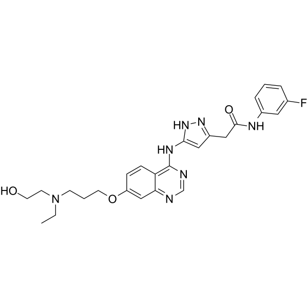Barasertib-HQPA Chemical Structure Barasertib-HQPA(Synonyms: AZD2811; INH-34; AZD1152-HQPA)