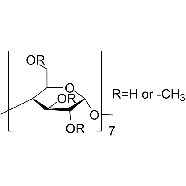 Methyl-β-cyclodextrin Chemical Structure Methyl-β-cyclodextrin(Synonyms: 甲基-β-环糊精; Methyl-beta-cyclodextrin)