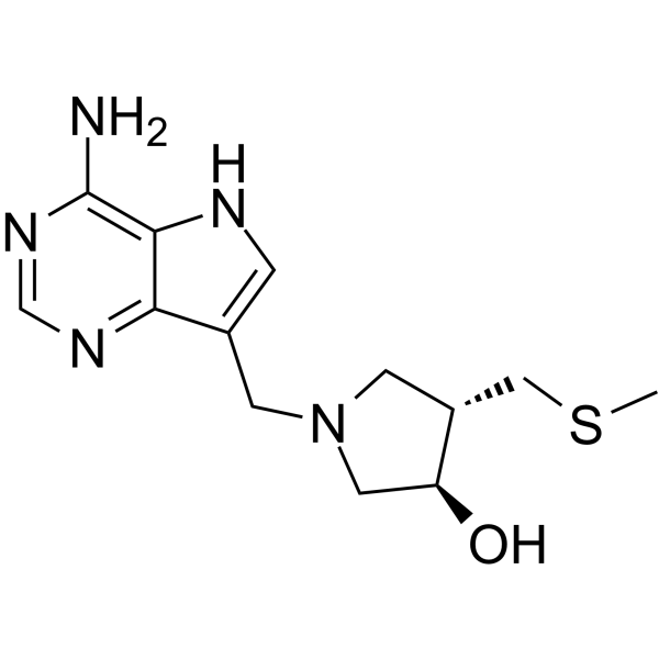 MT-DADMe-ImmA Chemical Structure MT-DADMe-ImmA(Synonyms: MTDIA; Methylthio-DADMe-Immucillin A)