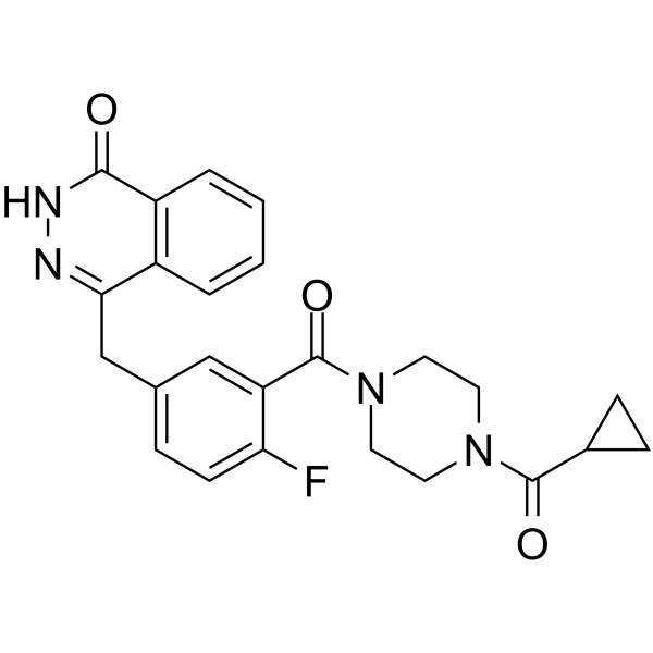 Olaparib Chemical Structure Olaparib(Synonyms: 奥拉帕尼; AZD2281; KU0059436)