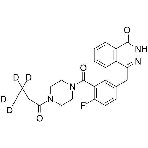 Olaparib-d4-1 Chemical Structure Olaparib-d4-1(Synonyms: AZD2281-d4-1; KU0059436-d4-1)