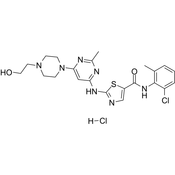 Dasatinib hydrochloride(Synonyms: 达沙替尼盐酸盐; BMS-354825 hydrochloride)