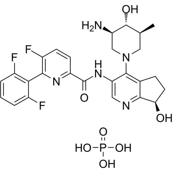 Uzansertib phosphate(Synonyms: INCB053914 phosphate)