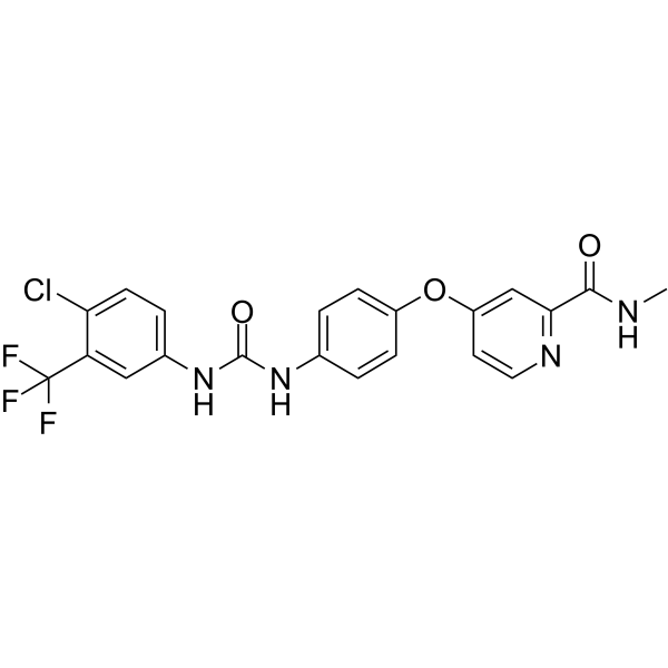 Sorafenib Chemical Structure Sorafenib(Synonyms: 索拉非尼; Bay 43-9006)