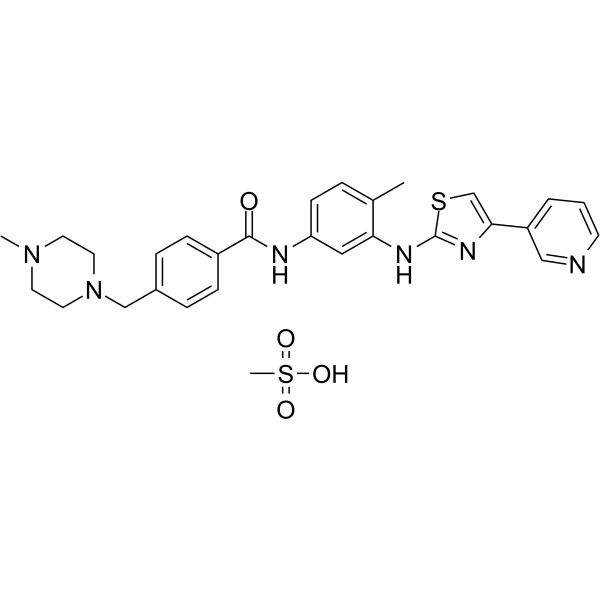 Masitinib mesylate(Synonyms: 甲磺酸马赛替尼; AB-1010 mesylate)