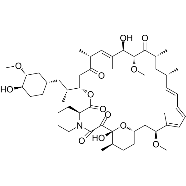Rapamycin Chemical Structure Rapamycin(Synonyms: 雷帕霉素; 西罗莫司; Sirolimus; AY-22989)