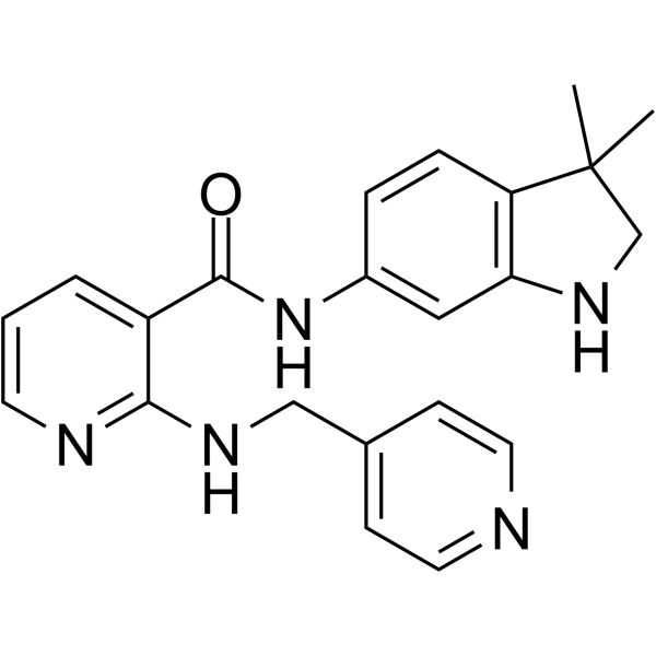 Motesanib Chemical Structure Motesanib(Synonyms: 莫替沙尼; AMG 706)