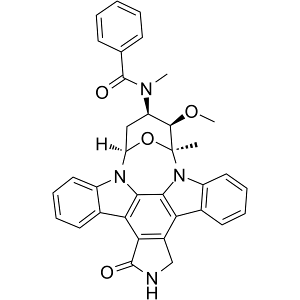 Midostaurin Chemical Structure Midostaurin(Synonyms: 米哚妥林; PKC412; CGP 41251)