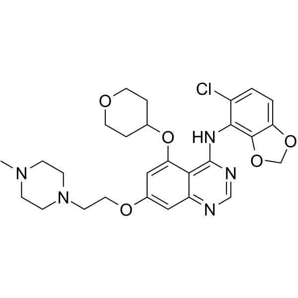 Saracatinib Chemical Structure Saracatinib(Synonyms: 塞卡替尼; AZD0530)
