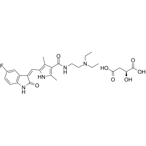 Sunitinib Malate Chemical Structure Sunitinib Malate(Synonyms: SU 11248 Malate)