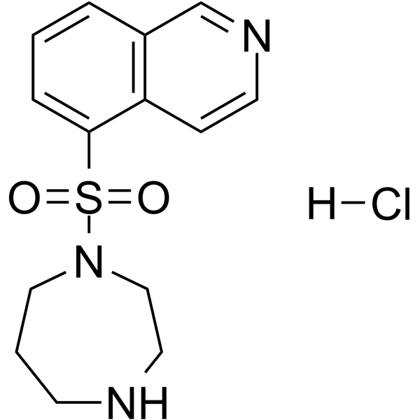 Fasudil Hydrochloride(Synonyms: 盐酸法舒地尔; HA-1077 Hydrochloride; AT-877 Hydrochloride)