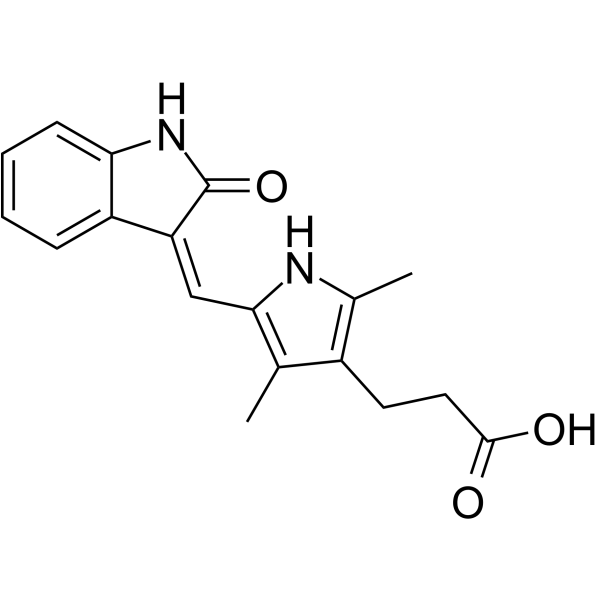 Orantinib Chemical Structure Orantinib(Synonyms: SU6668; TSU-68)