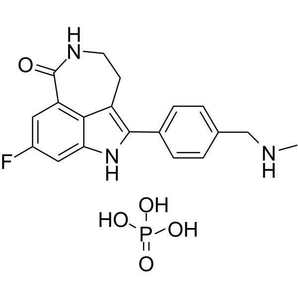 Rucaparib phosphate(Synonyms: 瑞卡帕布磷酸盐; AG-014699 phosphate; PF-01367338 phosphate)