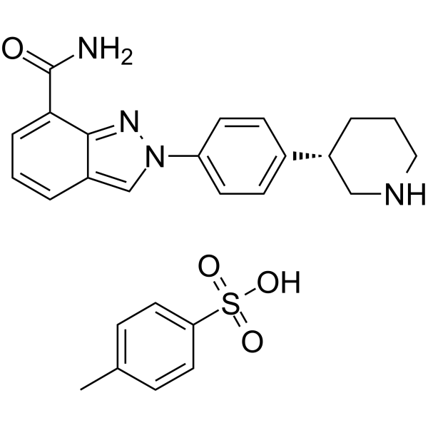 Niraparib tosylate(Synonyms: 尼拉帕尼对苯甲磺酸盐; MK-4827 tosylate)