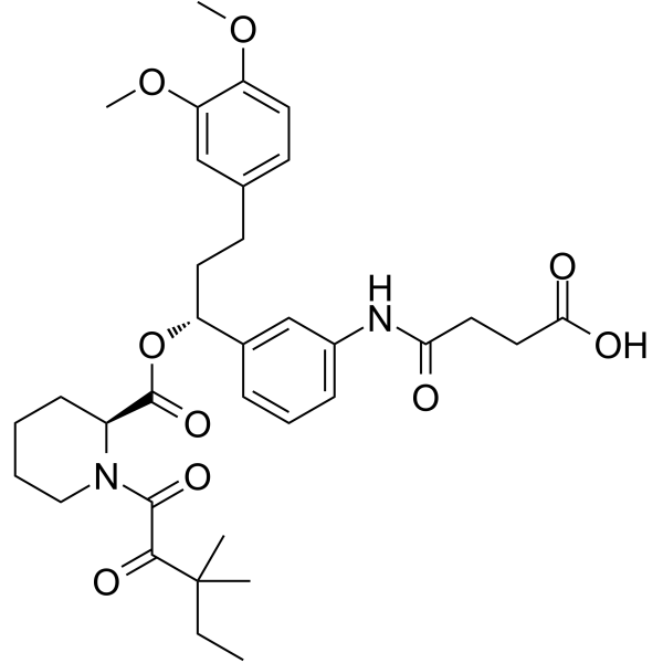 SLF-amido-C2-COOH Chemical Structure SLF-amido-C2-COOH(Synonyms: PROTAC FKBP12-binding moiety 1)