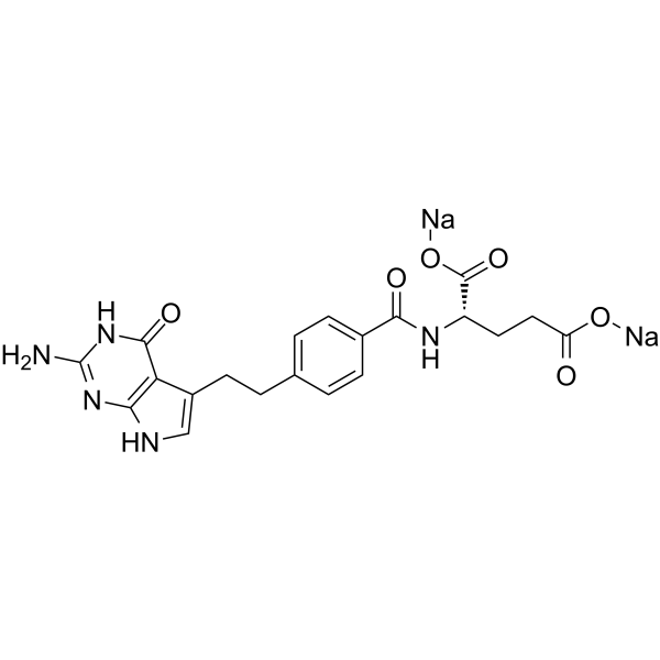 Pemetrexed disodium Chemical Structure Pemetrexed disodium(Synonyms: 培美曲塞二钠盐; LY231514 disodium)