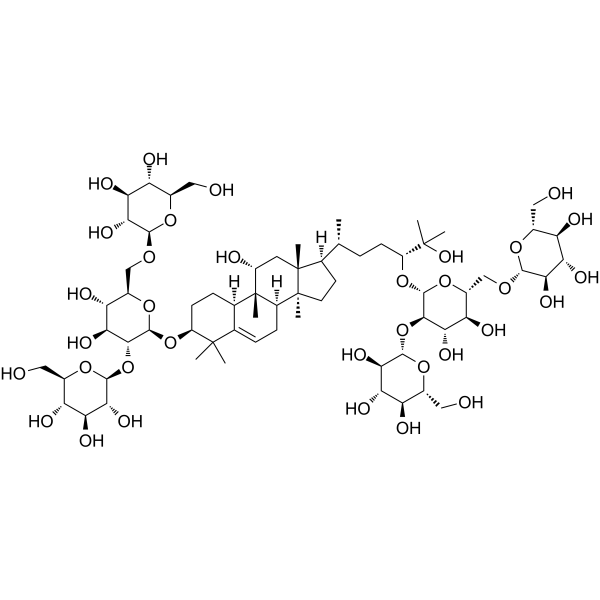 Mogroside VI Chemical Structure Mogroside VI(Synonyms: 罗汉果甜苷 VI)