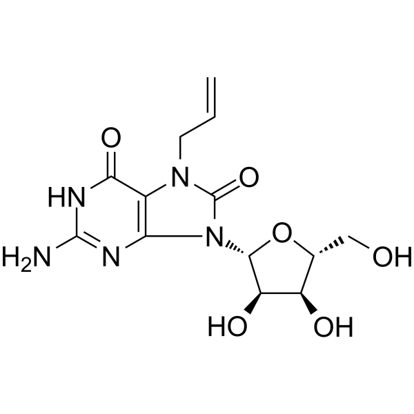 Loxoribine(Synonyms: 7-Allyl-8-oxoguanosine;  RWJ 21757)
