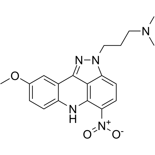 Pyrazoloacridine Chemical Structure Pyrazoloacridine(Synonyms: NSC 366140; PD 115934)