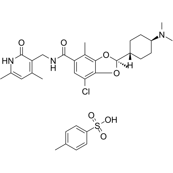 Valemetostat tosylate Chemical Structure Valemetostat tosylate(Synonyms: DS-3201 tosylate)