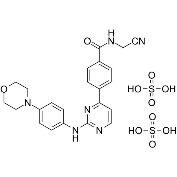 Momelotinib sulfate Chemical Structure Momelotinib sulfate(Synonyms: CYT387 sulfate salt)