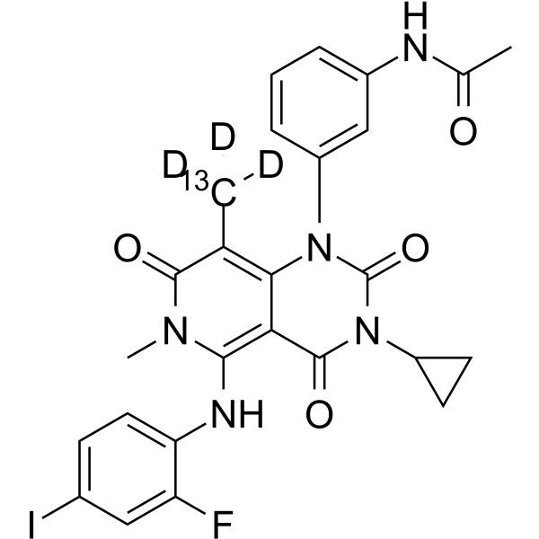 Trametinib-13C,d3 Chemical Structure Trametinib-13C,d3(Synonyms: GSK1120212-13C,d3; JTP-74057-13C,d3)