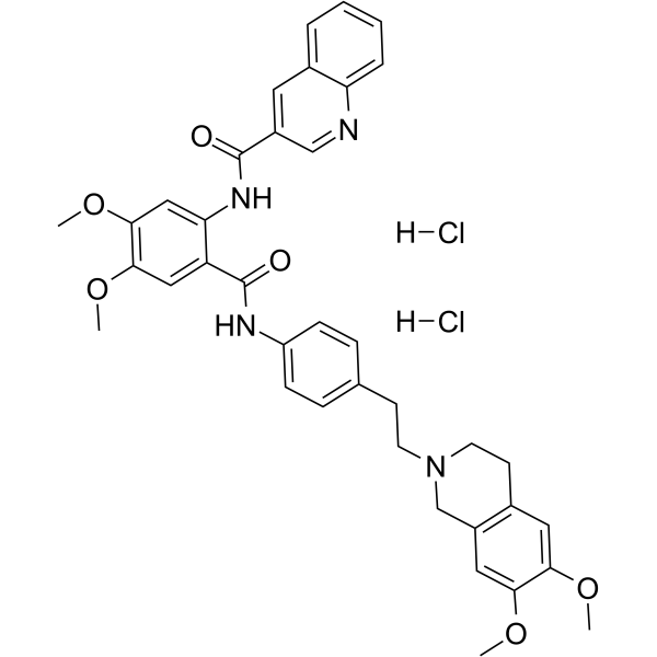 Tariquidar dihydrochloride Chemical Structure Tariquidar dihydrochloride(Synonyms: XR9576 dihydrochloride)
