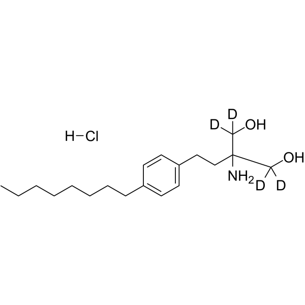 Fingolimod-d4 hydrochloride Chemical Structure Fingolimod-d4 hydrochloride(Synonyms: FTY720-d4)