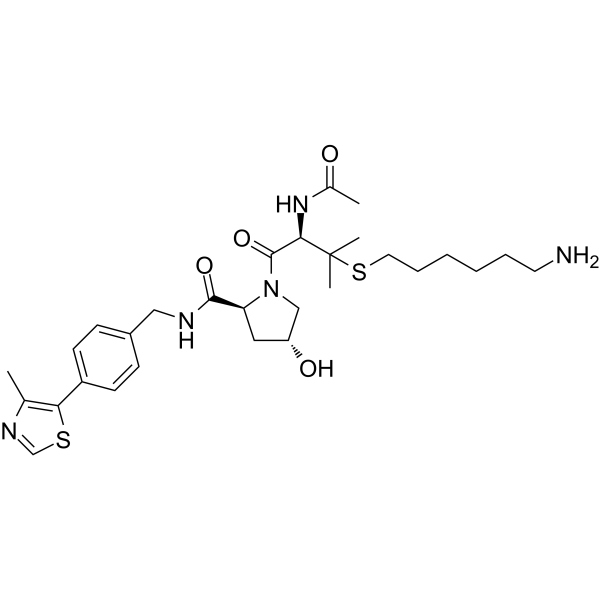VH032-thiol-C6-NH2(Synonyms: VHL Ligand-Linker Conjugates 14;  E3 ligase Ligand-Linker Conjugates 29)