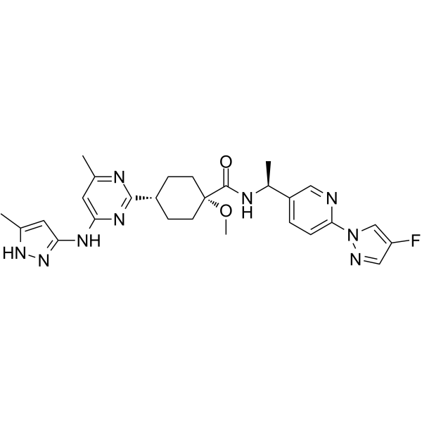 Pralsetinib Chemical Structure Pralsetinib(Synonyms: 普拉替尼; BLU-667)