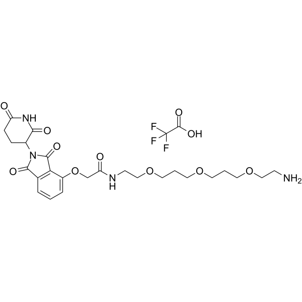 Thalidomide-O-amido-PEG1-(C1-PEG)2-C2-NH2 TFA(Synonyms: Cereblon Ligand-Linker Conjugates 12 TFA;  E3 Ligase Ligand-Linker Conjugates 23 TFA)