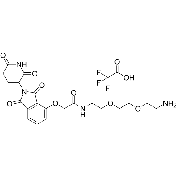 Thalidomide-O-amido-PEG2-C2-NH2 TFA(Synonyms: Cereblon Ligand-Linker Conjugates 10 TFA; E3 Ligase Ligand-Linker Conjugates 24 TFA)