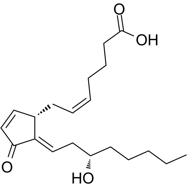 Delta-12-Prostaglandin J2 Chemical Structure Delta-12-Prostaglandin J2(Synonyms: Δ12-PGJ2)