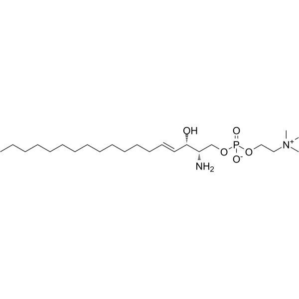 L-threo Lysosphingomyelin (d18:1) Chemical Structure L-threo Lysosphingomyelin (d18:1)(Synonyms: L-threo-Sphingosylphosphorylcholine)