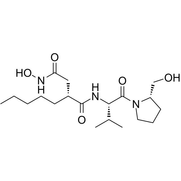 Actinonin Chemical Structure Actinonin(Synonyms: (-)-Actinonin)