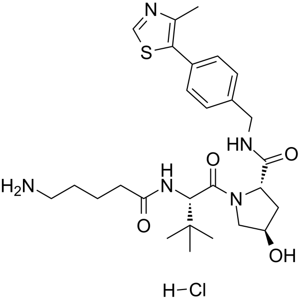 (S,R,S)-AHPC-C4-NH2 hydrochloride(Synonyms: VH032-C4-NH2 hydrochloride;  VHL Ligand-Linker Conjugates 13;  E3 ligase Ligand-Linker Conjugates 28)
