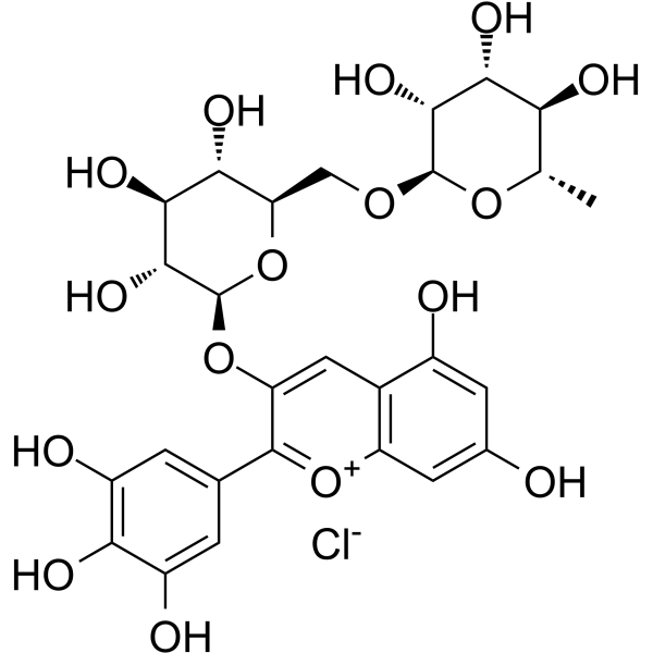 Delphinidin 3-rutinoside chloride(Synonyms: Delphinidin 3-O-rutinoside chloride)