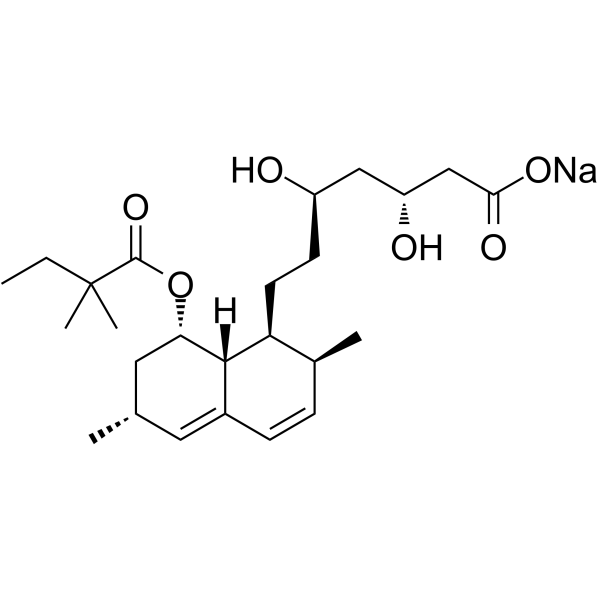 Simvastatin hydroxy acid sodium Chemical Structure Simvastatin hydroxy acid sodium(Synonyms: Tenivastatin sodium; Simvastatin Impurity A sodium)