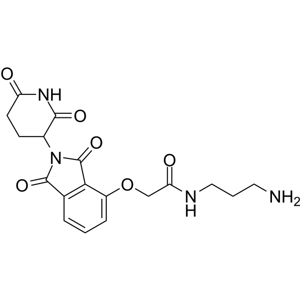 Thalidomide-O-amido-C3-NH2(Synonyms: Cereblon  Ligand-Linker Conjugates 16;  E3 Ligase Ligand-Linker Conjugates 52)