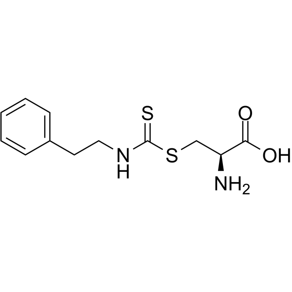 S-(N-PhenethylthiocarbaMoyl)-L-cysteine Chemical Structure S-(N-PhenethylthiocarbaMoyl)-L-cysteine(Synonyms: PEITC-Cys)