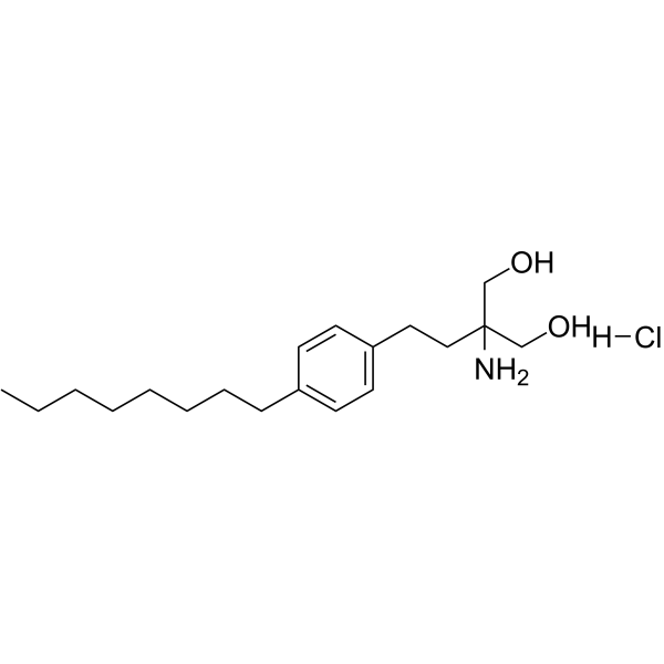 Fingolimod hydrochloride Chemical Structure Fingolimod hydrochloride(Synonyms: 盐酸芬戈莫德; FTY720)