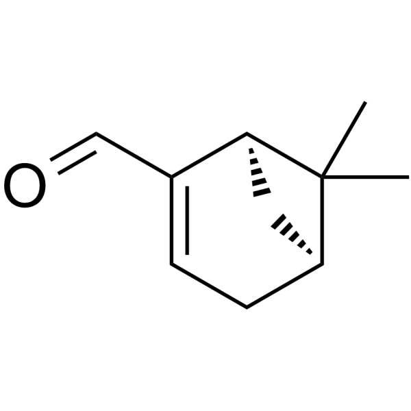 (−)-Myrtenal Chemical Structure (−)-Myrtenal(Synonyms: (1R)-(-)-桃金娘烯醛; (1R)-(−)-Myrtenal; (−)-(1R,5S)-Myrtenal)