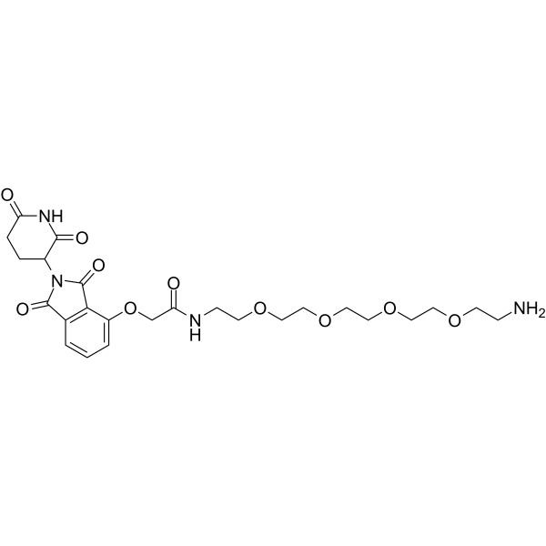 Thalidomide-O-amido-PEG4-C2-NH2 Chemical Structure Thalidomide-O-amido-PEG4-C2-NH2